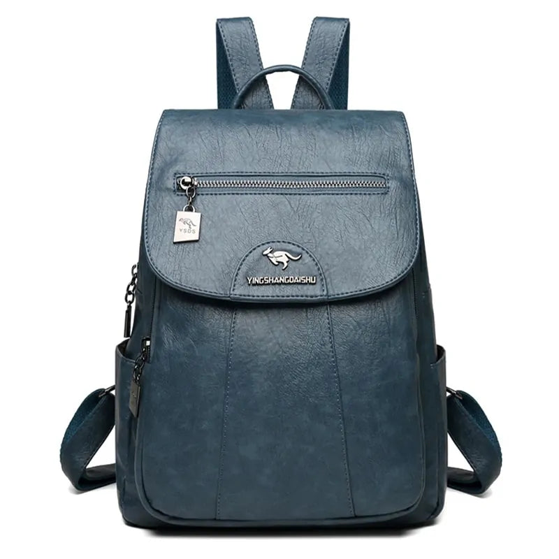 Vintage Charm Leather Backpack