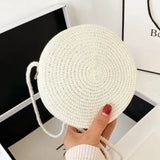 Women's Round Woven Straw Bag