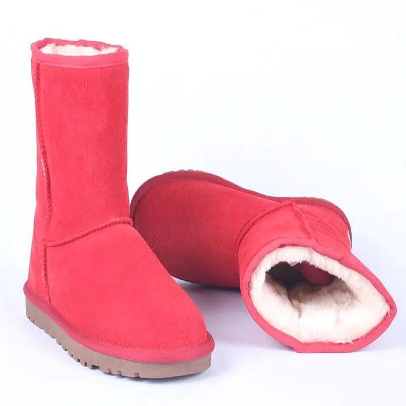 Genuine Cowhide Winter Boots - The Next Door Neighbor 