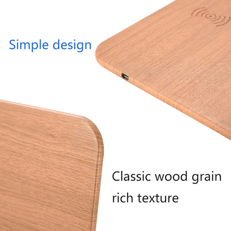 Leather Wood Wireless Charging Mouse Pad - The Next Door Neighbor 