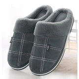 Suede Gingham Plush Winter Slippers - The Next Door Neighbor 