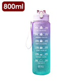 Frosted Water Bottle With Time Marker