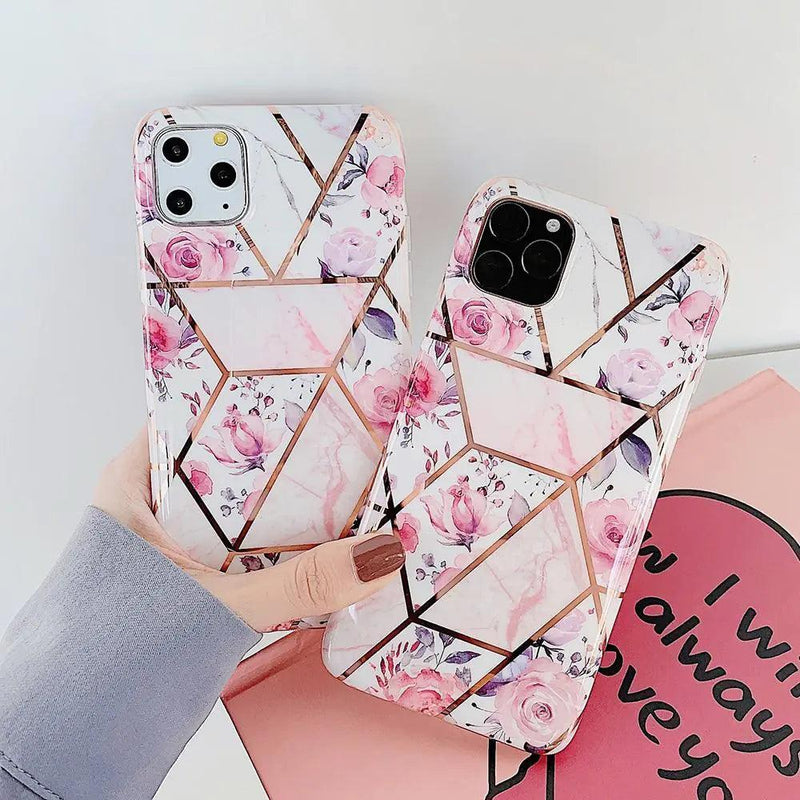 Geometric Pink Flower Case - The Next Door Neighbor 