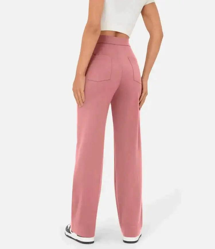 Elastic Relaxed High-Waisted Pants - The Next Door Neighbor 