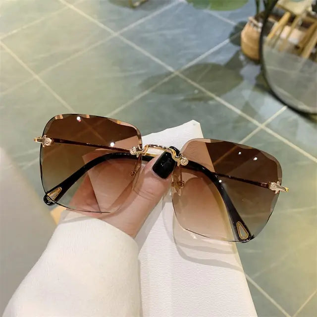 Vintage Clip Frameless Sunglasses