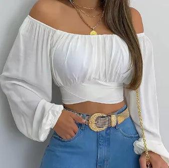 Off Shoulder Printed Blouses