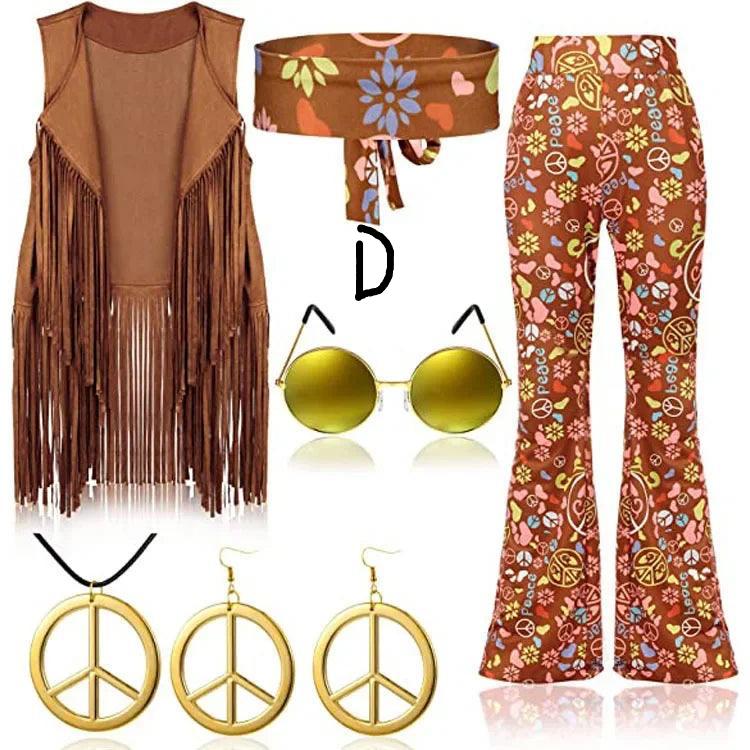 Hippie Disco 60s 70s Costume for Women