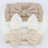 3Pcs Knit Baby Headband Bow Set