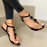 Gladiator Buckle Flats - The Next Door Neighbor 