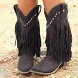 Western Charm Mid-Calf Boots - The Next Door Neighbor 