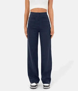 Elastic Relaxed High-Waisted Pants - The Next Door Neighbor 