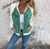 Casual Hooded Denim Patchwork Jacket