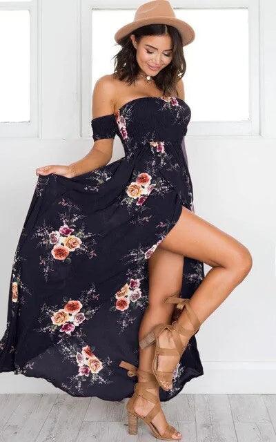 Bohemian Floral Maxi Dress