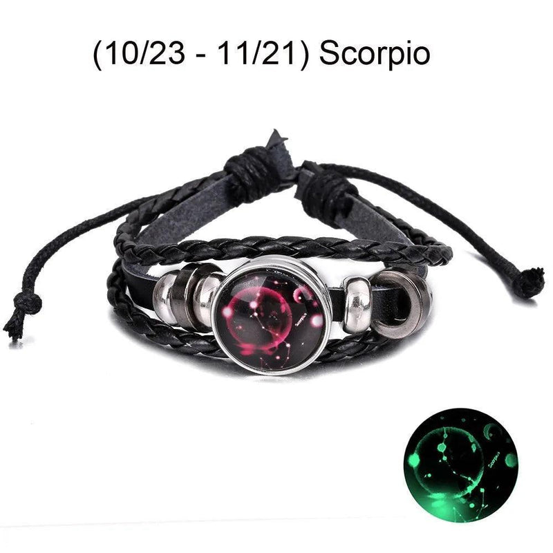 Zodiac Leather Bracelet - The Next Door Neighbor 