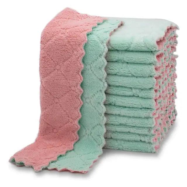 10 Pieces-Super Absorbent Kitchen Towels - The Next Door Neighbor 