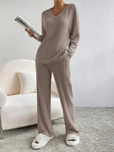 Casual 2-Piece Autumn Loungewear Set - The Next Door Neighbor 