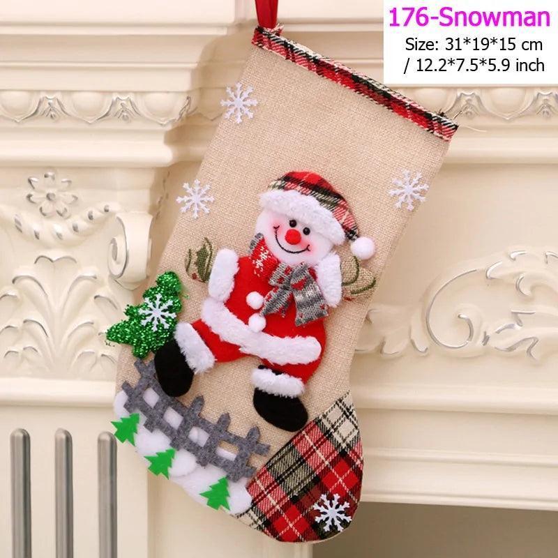 Santa Snowman Christmas Stockings - The Next Door Neighbor 