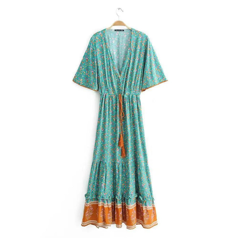 Boho Chic Print Summer Dress