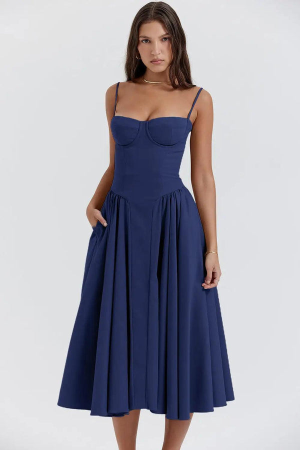 Sleeveless Backless A-line Dress