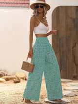 Floral Print Wide Leg Pants - The Next Door Neighbor 