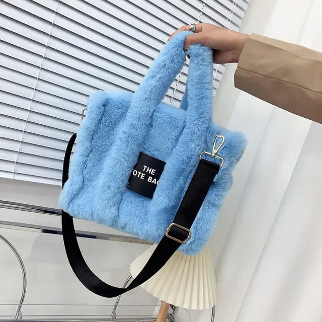 Designer Faux Fur Tote Bag - The Next Door Neighbor 