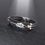 Classic Hand Woven Multi-Layered Leather Bracelet - The Next Door Neighbor 