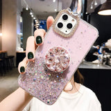 Glitter Marble Diamond Ring Holder Phone Case - The Next Door Neighbor 