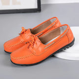 Woman's Leather Lace-up Flats