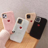 Cute Fluffy Heart Phone Case - The Next Door Neighbor 