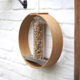 Wooden Circular Hanging Bird Feeder - The Next Door Neighbor 