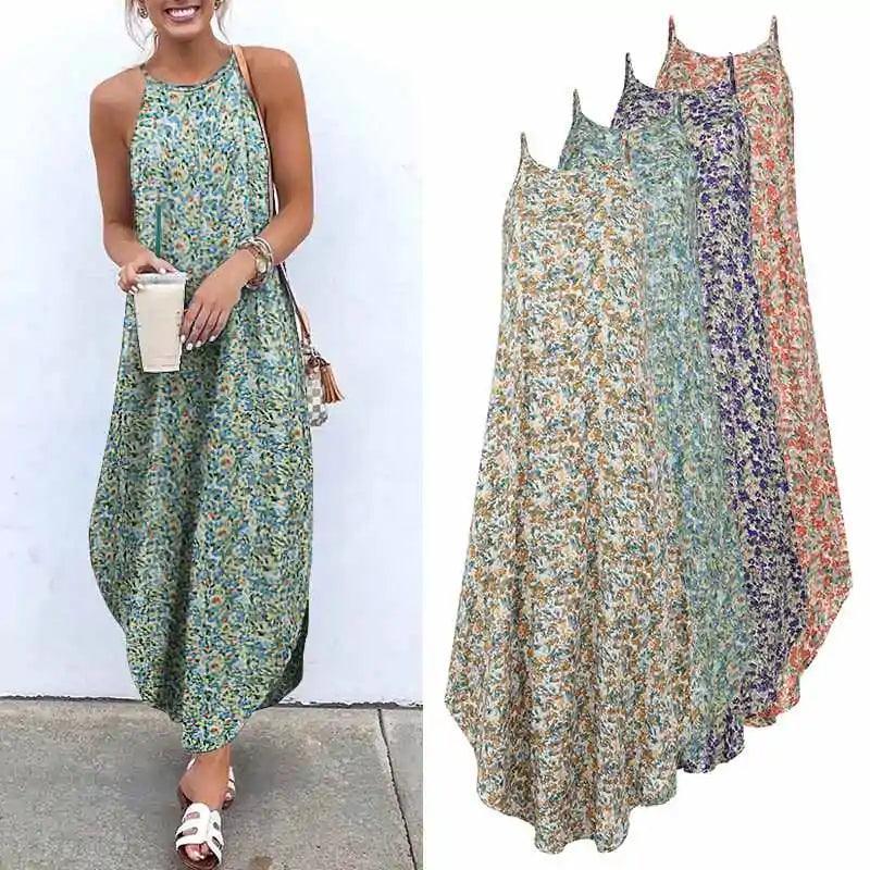 Halter Top Summer Long Dress