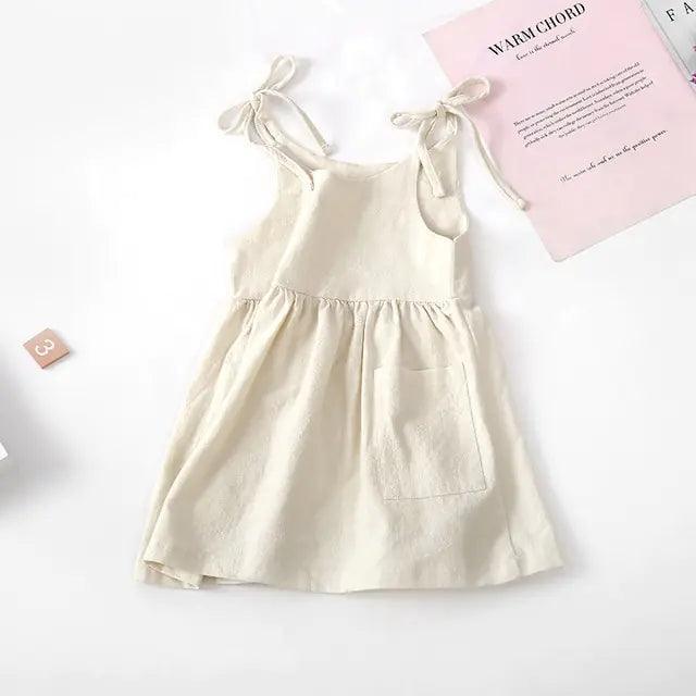 Sleeveless Cotton Toddler Girl Dress - The Next Door Neighbor 