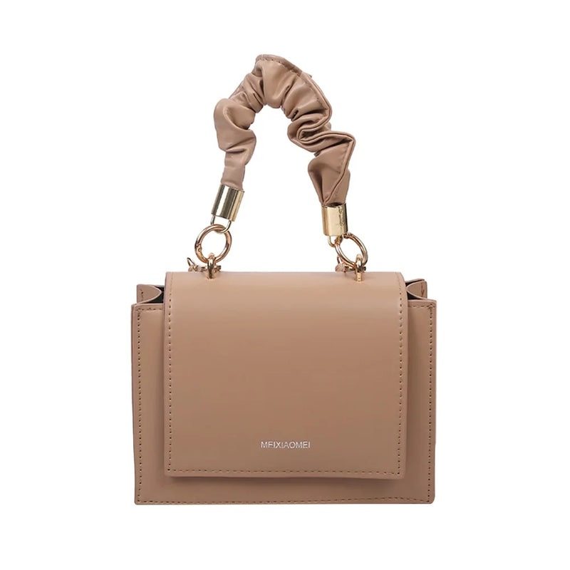 Chic Handle Pleated Handbag