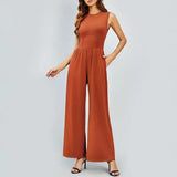 Sleeveless Ribbed Jumpsuit