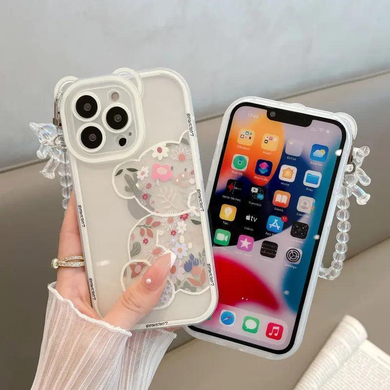 3D Bear Bracelet Soft Silicone Phone Case - The Next Door Neighbor 