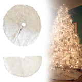 White Plush Christmas Tree Skirt - The Next Door Neighbor 