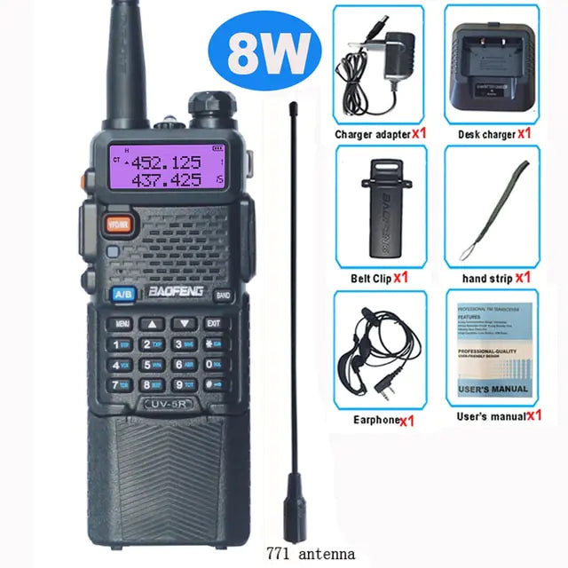 Baofeng UV-5R 3800mAh Big Battery 8W Walkie Talkie - The Next Door Neighbor 