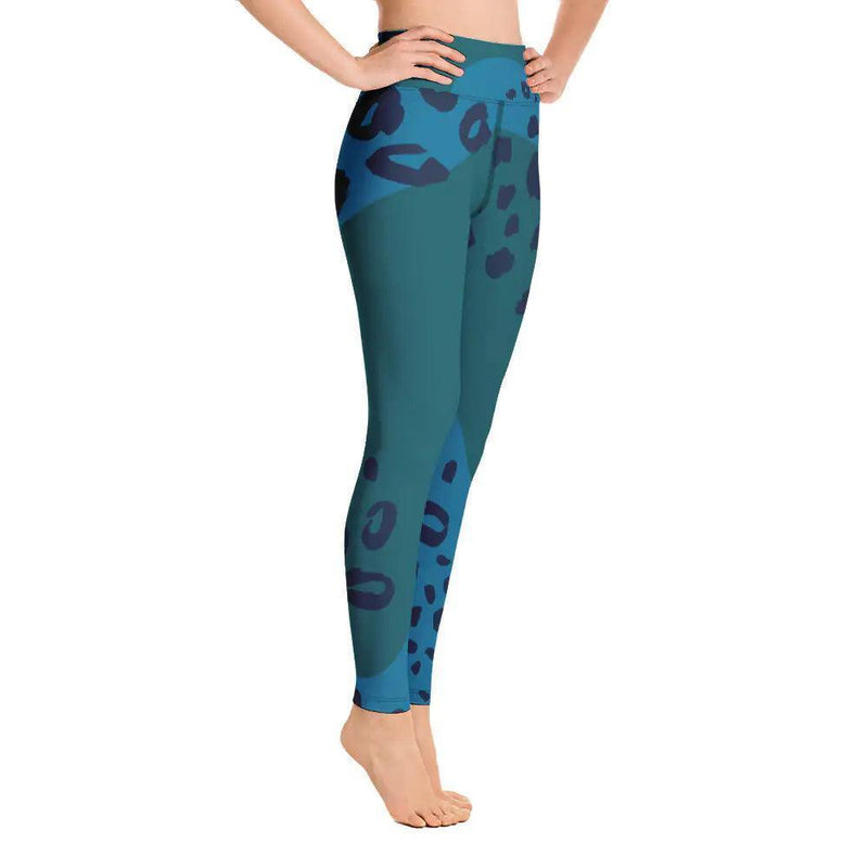 Tropical Seas Leopard Shark Yoga Leggings - The Next Door Neighbor 