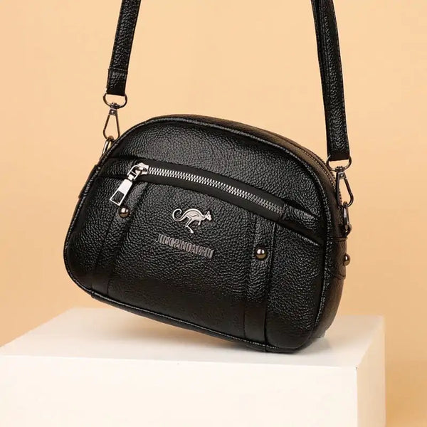 Timeless Leather Round Shoulder Bag - The Next Door Neighbor 