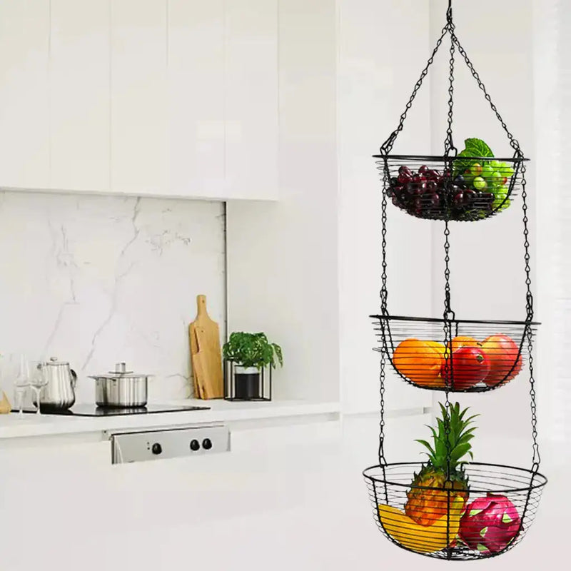 3-Tier Hanging Fruit Basket - The Next Door Neighbor 