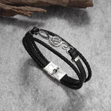 Classic Hand Woven Multi-Layered Leather Bracelet - The Next Door Neighbor 