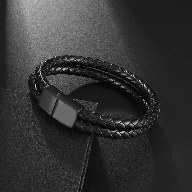 Classic Hand Woven Multi-Layered Leather Bracelet - The Next Door Neighbor 