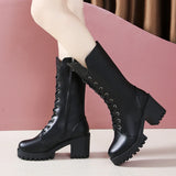 Lace-up Platform Boots - The Next Door Neighbor 