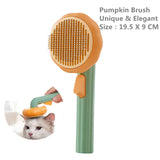 Pumpkin Self-Cleaning Pet Brush